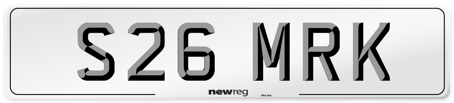 S26 MRK Number Plate from New Reg